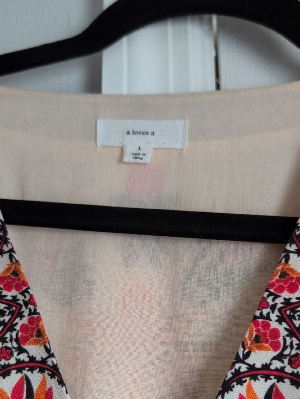 A Loves A Bohemian Embroidered V-Neck Maxi Dress in Cream and Orange - Picture 2 of 5
